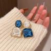 Elegant Asymmetrical Rhombus Earrings: Chic, Unique, and Fashionable Design for Women