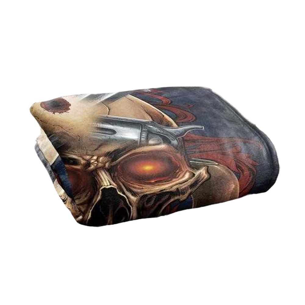 JQ Licensing Silky Skull & Guns Supersoft Blanket