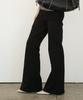 DOFFSEPT Rib Bootcut Sweat Pants In Black