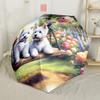 Butterflies And Puppies Garden Automatic Umbrella Retractable Design with 8-Rib Durability Compact Design Travel Essential Vibrant Pattern Umbrella