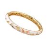 Traditional Hollow Out Flower Bangle Enamel Women's Hand Bracelet  Jewelry Gifts
