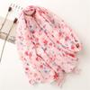 New Pink Women Scarf Shawl Cotton Linen Feeling Tassel Pashmina Muslim Hijab Wrap Lady Viscose Scarf