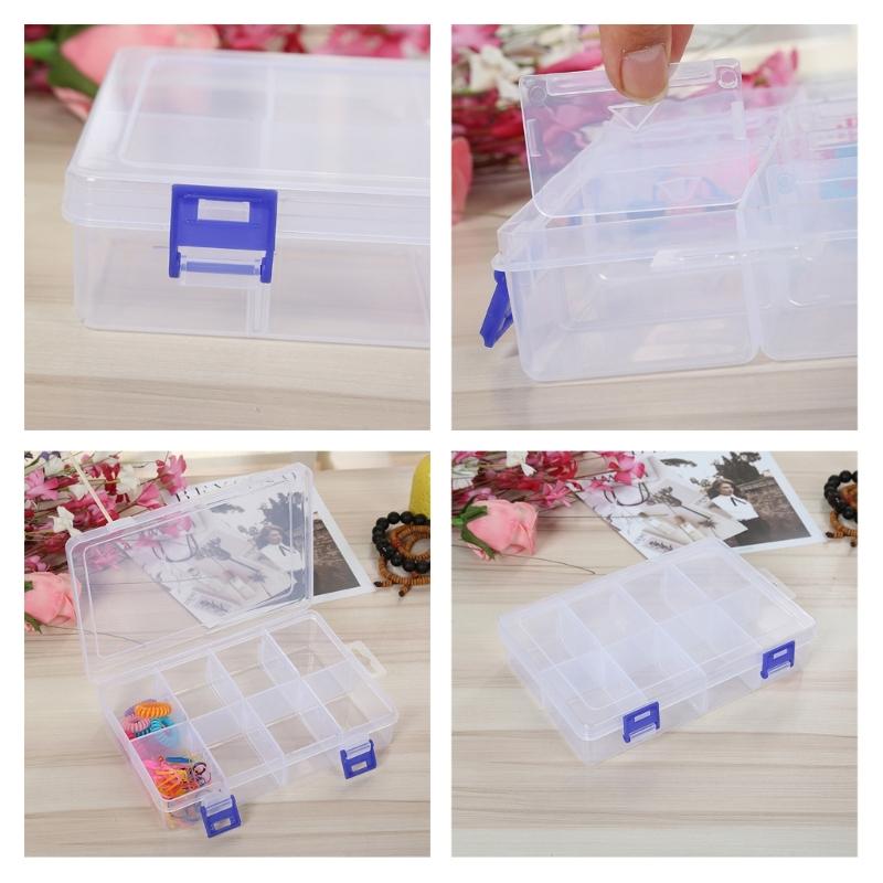 Organizér na nářadí, Úložný box na hardware, Přenosný organizér na drobné díly s vyjímatelnými plastovými přepážkami