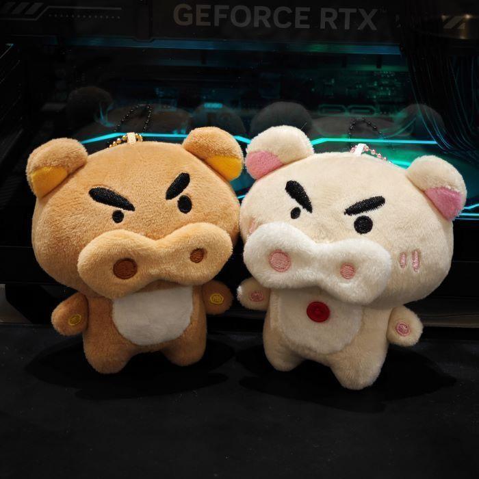 New Cute Bear Pig Plush Keychain Funny Expression Soft Toy Pendant Cartoon Doll Kawaii Decor Bag Xmas Cute Gift For Friends Kids