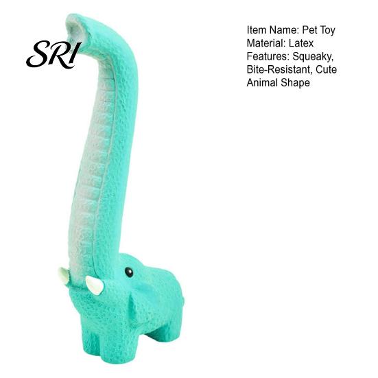 Cute Animal Dog Toy Latex Squeaky Giraffe Elephant Dogs Chew Teeth Cleaning for Aggressive Chewers Fetch Tug-of-War