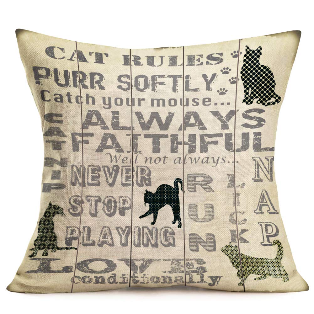 Dog Animal Quotes Linen Pillowcase Sofa Cushion Cover Home Decoration Can Be Customized For You 40x40 50x50 60x60 45x45