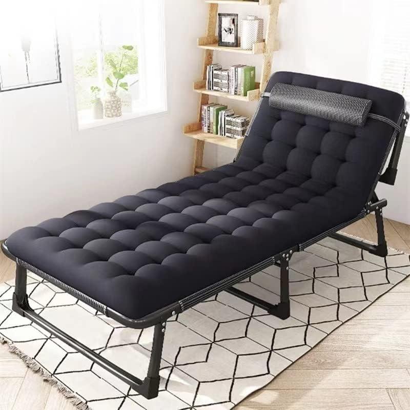 VEEZHA Simple Bed Folding Indoor Folding Bed Folding Bed Oritatami Bed Folding Bed Kanseihi Folding Single (Black)