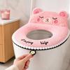 Thickened Plush Toilet Seat Cover Zipper Closure Cute Toilet Mat Fluffy Toilet Cushion  Home