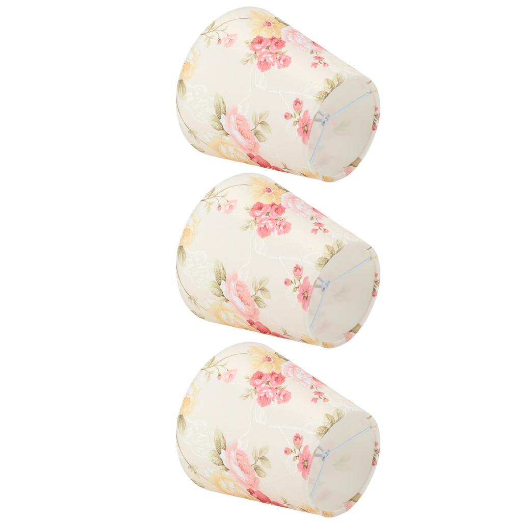 Cloth Lamp Shade Flower Pattern Clip On Bulb Lampshade for Table Lamp Chandelier Floor Lamp
