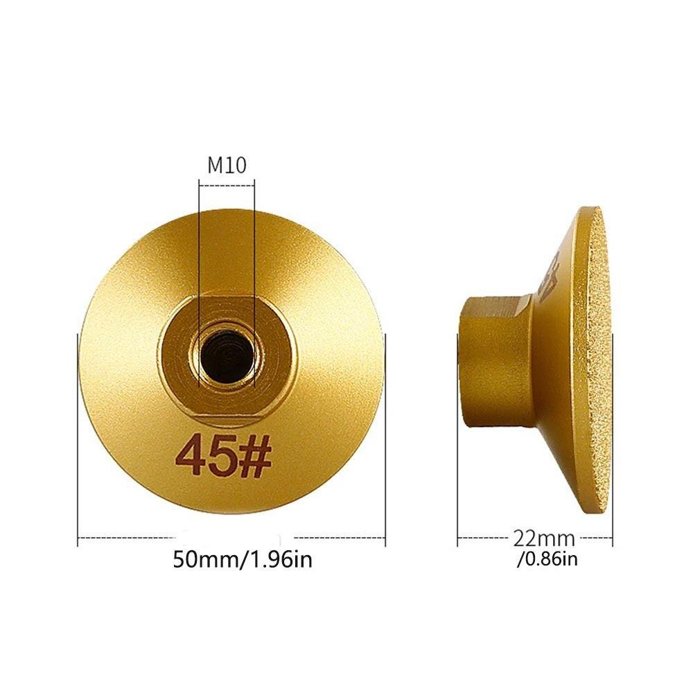 45/60/100# Abrasive Polishing Stone Carborundum+Metal Profile Grinding Wheel  Marble M10 Thread