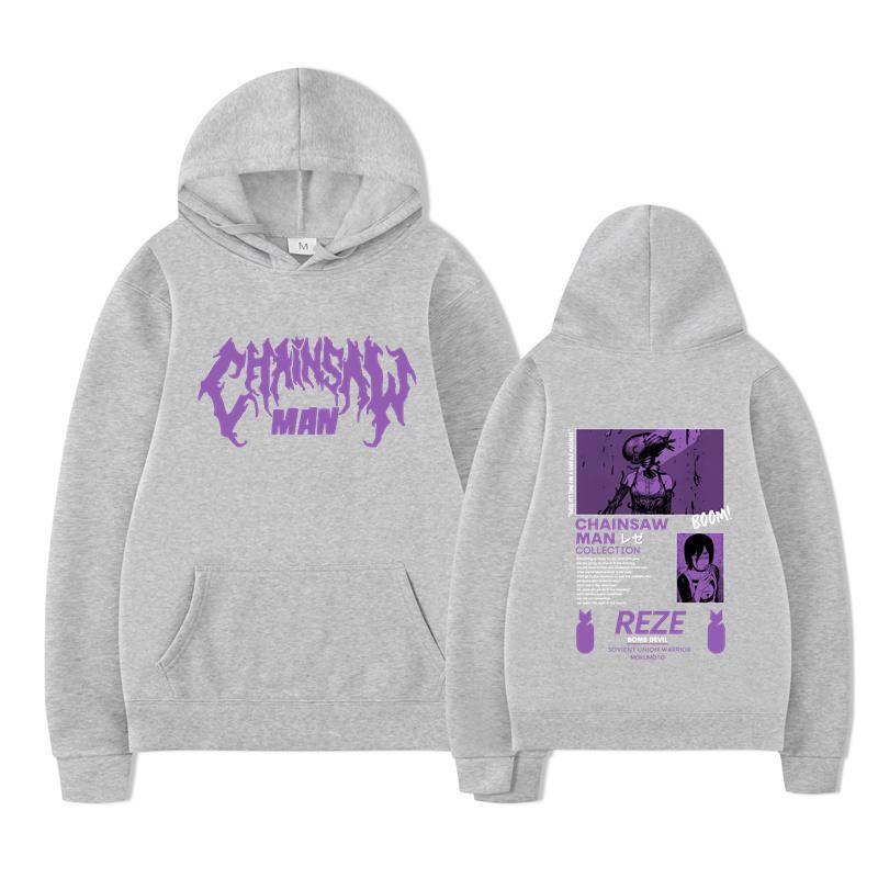 Anime Chainsaw Man Reze Mikina Harajuku Manga Dlouhý Rukáv Dámská Ležérní Oversized Pulovr Streetwear