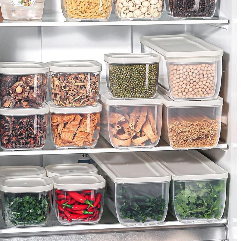 8pcs Leak-Proof Stackable Airtight Spice Containers with Lids Food Grade PP Material Storage Boxes Detachable Spice Onion Jars