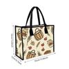 Autumn Harvest Print Canvas Daily Tote Bag Casual Grocery Shopping Handbag