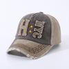 Washed Cotton Patch Embroidery Sun Protection Cap Baseball Cap Sun Hat Outdoor Hat Trend Men'S And Women'S Duck Tongue