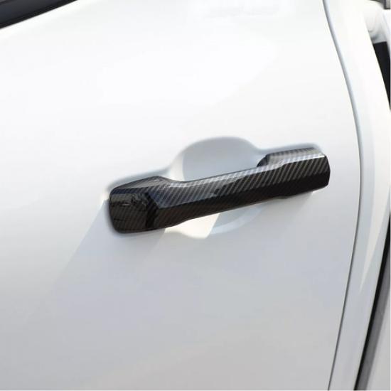 Car Side Door Handle Cover Trim For Toyota Tundra 22-25 Accessories Carbon Fiber