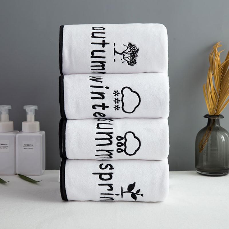 

4pcs 35x75cm Adult Face Towels Soft Absorbent Quick Drying Washcloth Hotel Simple Skin Friendly Toallas Four Season Durable New 75x35cm&4pcs білий