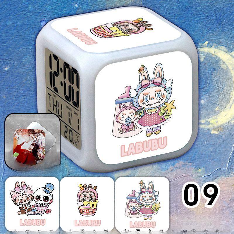 Cute  Electronic Alarm Clock with Seven-color Luminous Night Light Alarm Clock