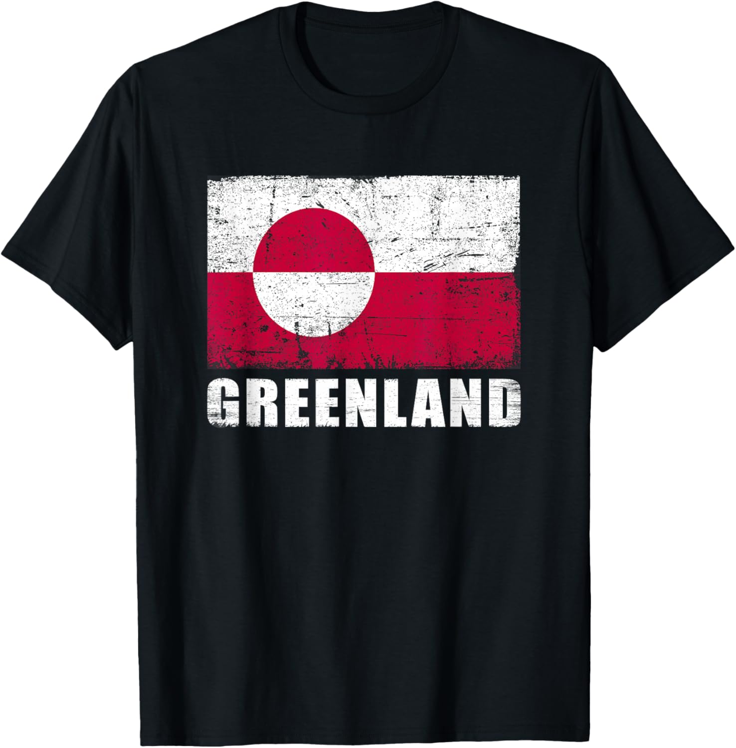 Greenland Flag Design Grunge Country Flag Greenland T-Shirt S разноцветный