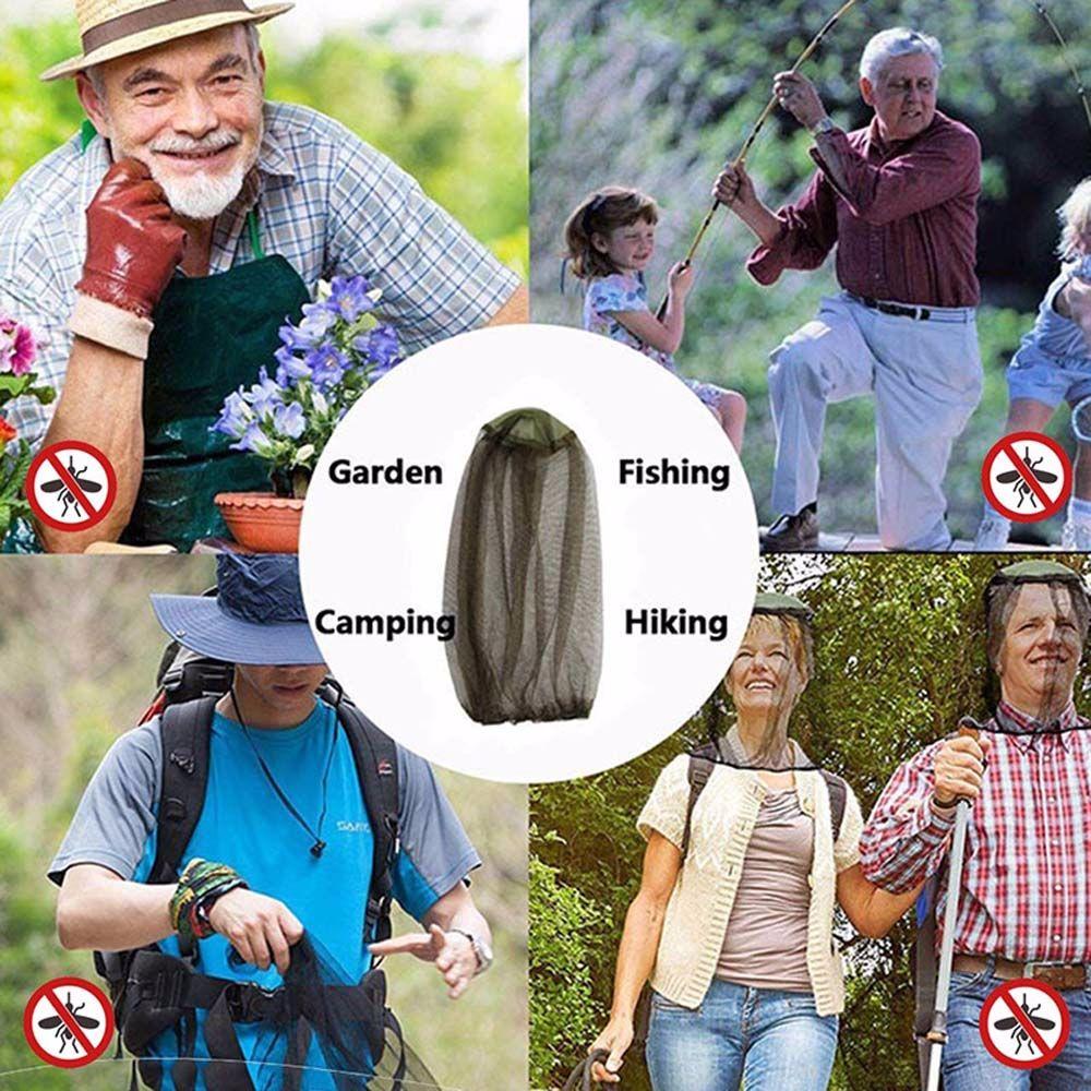 Keeping Bug Camping Equipment Insect Mosquito Net Head Cover Mesh Hat Face Protector Fishing Cap