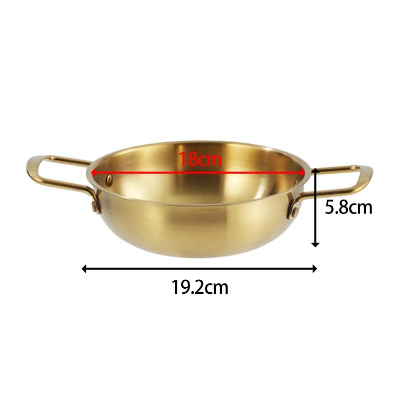 Korean Ramen Pot Multipurpose Fast Heating Double Ear Stockpot Pan Dry Pots Household Seafood Pot Instant Noodle Pot