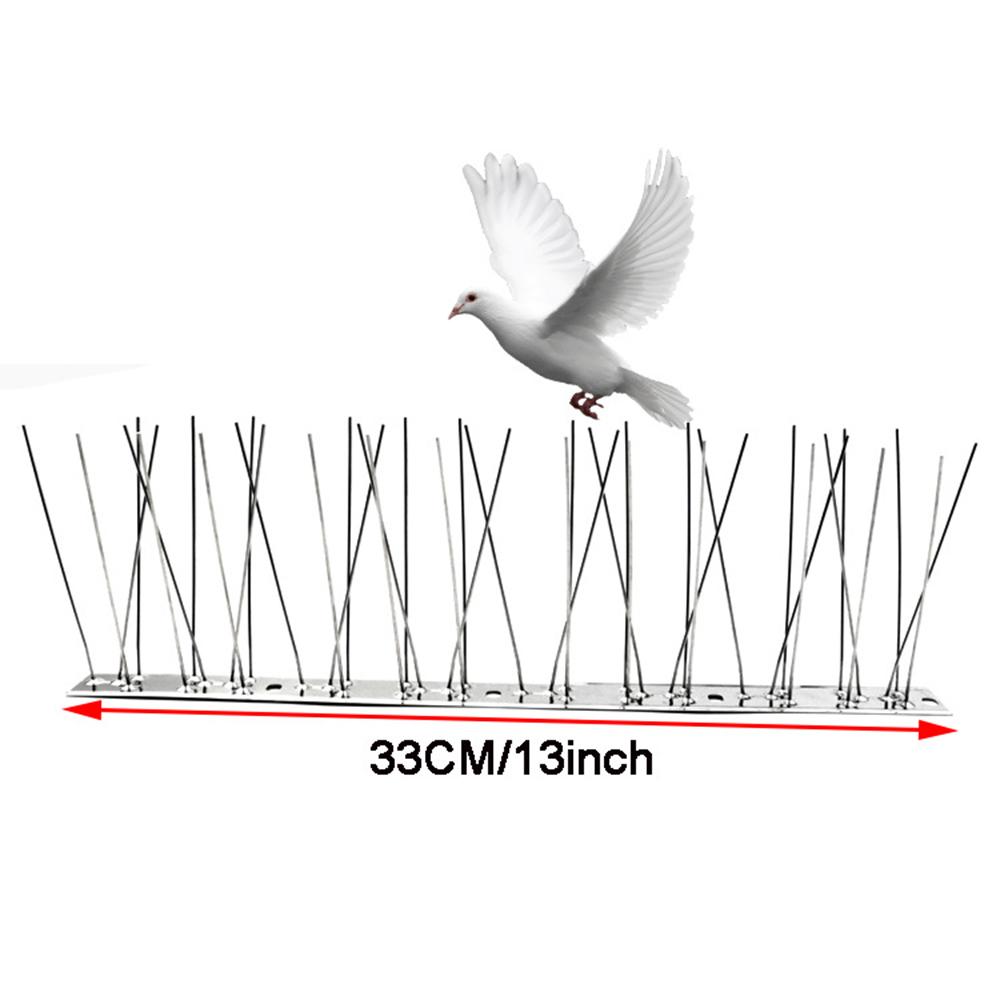 Stainless Steel Pigeon Spikes Bird Repeller Deterrent Traps Anti-bird Repellent Pest Control Garden Balcony Thorn Nail Kit