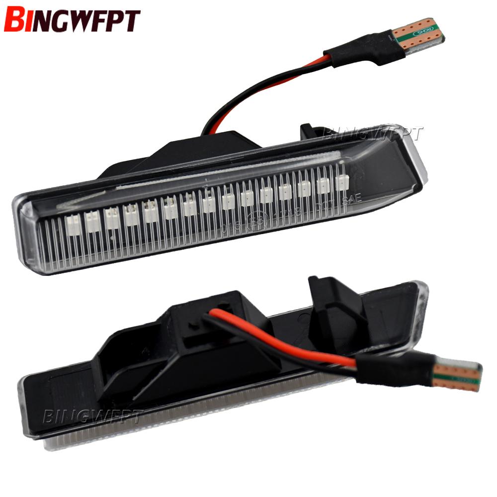 2pcs Flowing Dynamic LED Turn Signal Lights Side Marker Indicator Blinker For BMW X5 E53 1999-2006 E36 63132492179 63137164491
