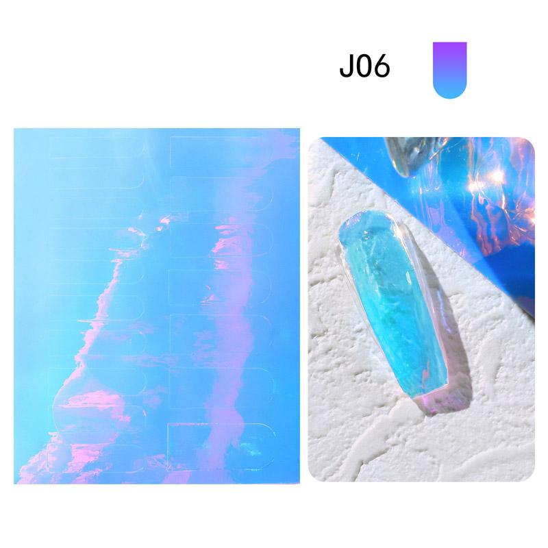 

1 шт., целлофановая пленка для ногтей Aurora Ice Cube, цветная переводная лазерная бумага для ювелирных изделий, маникюр, украшение для ногтей своими руками 1PC