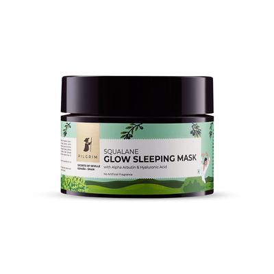 PILGRIM Spanish Squalane Glow Sleeping Mask 50gm Pack of 1 for Hydrated Bright Skin Face Pack