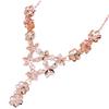 Peach Blossom Purple Gold Necklace Plated With Rose Gold Exquisite Personality Trendy Gold Shiny Collarbone Chain