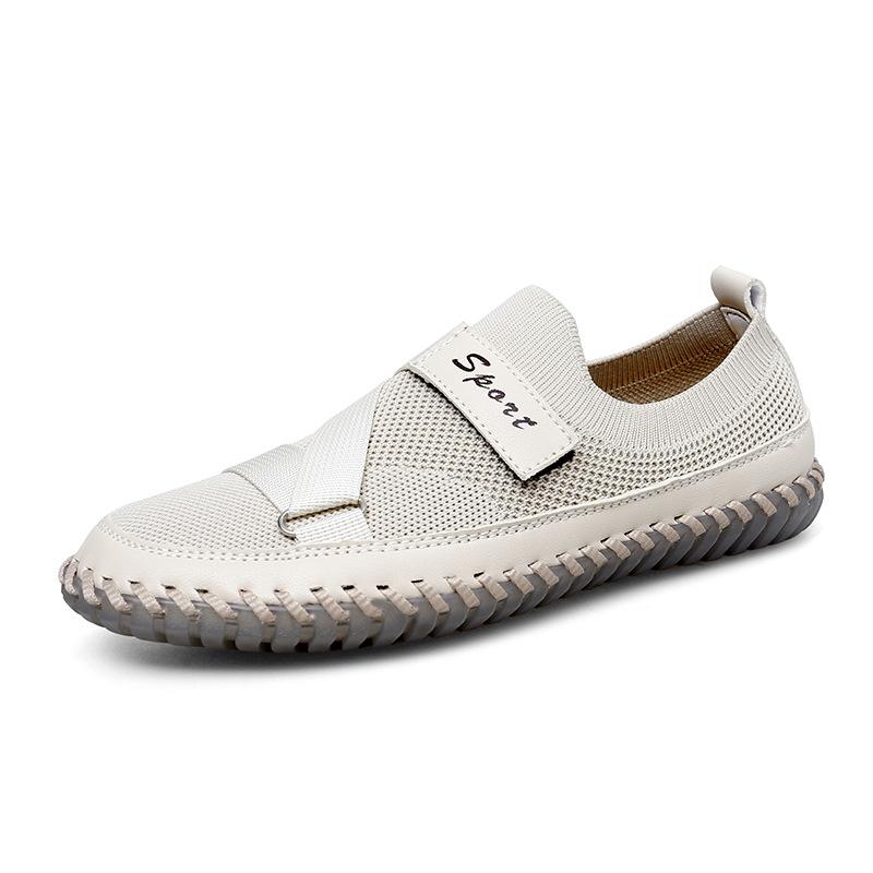 2025 popular woven large size women's shoes non-slip soft sole women's lightweight casual shoes breathable mother shoes