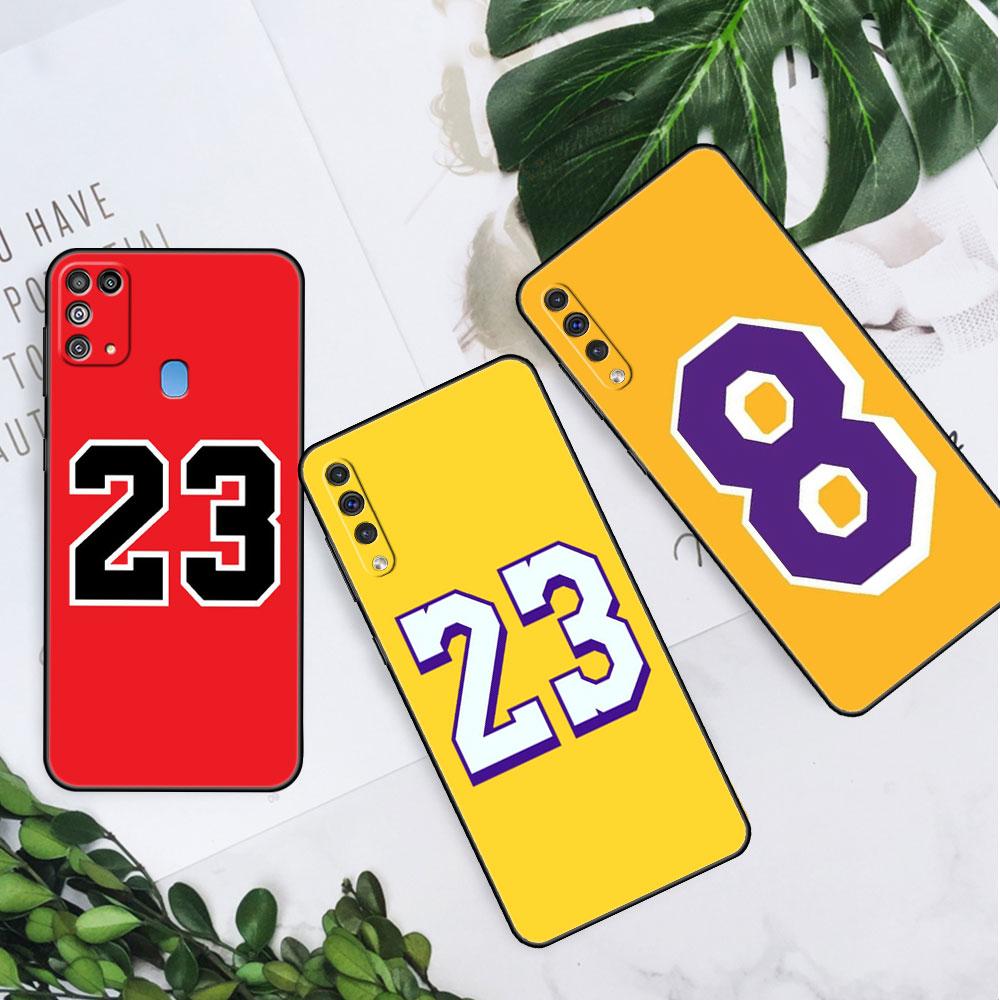 Coque pour Samsung Galaxy A50 A70 A30 A20s A20e A10 A40 A10s A10e M52 M51 M31 M30s M21 Noir Housse de téléphone Numéro porte-bonheur