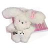 UK Couple Accessories: Cute Rabbit & Dog Plush Heart Keychain - Girlish Bag Charm Pendant