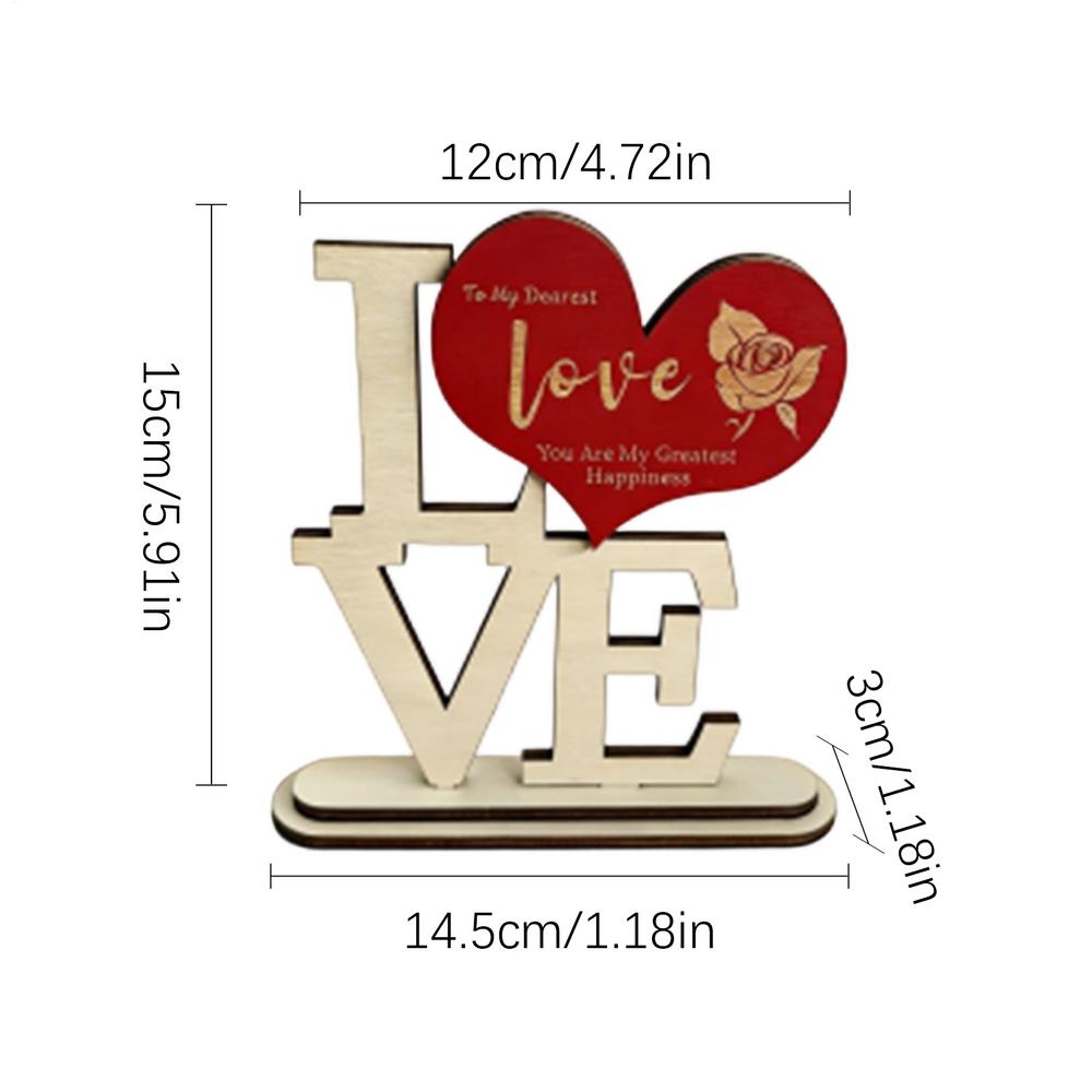 

Valentine s Day Decoration Wooden Signs LOVE Letter Desktop Ornaments Wooden Love Rustic Ornament For Home Living Room