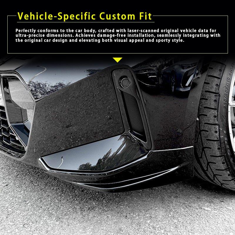 For BMW 5 Series G60 M Sport 2024-2025 Front Bumper Corner Guard Decorative Strip Front Shovel Anti-collision Strip Wrap Trim