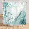 Gradient Marble Texture Shower Curtain Waterproof Bath Curtains For Bathroom Decor Multiple Color Options Polyester With Hooks