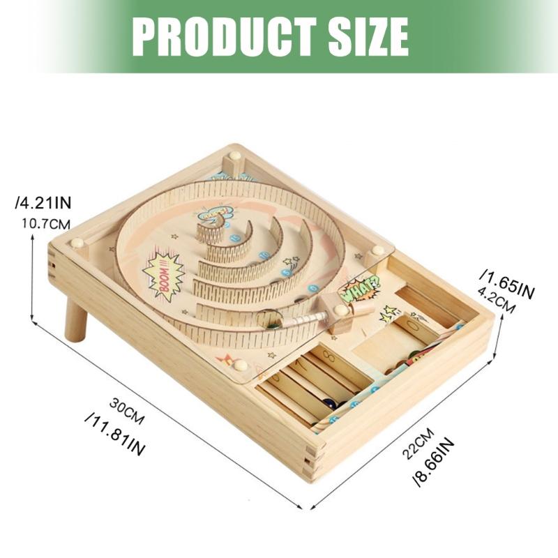 Colorful Wooden Marble Runs Toy Rolling Ball Game Toy for Children Kids Creative 3D Track Building Spatial Awareness