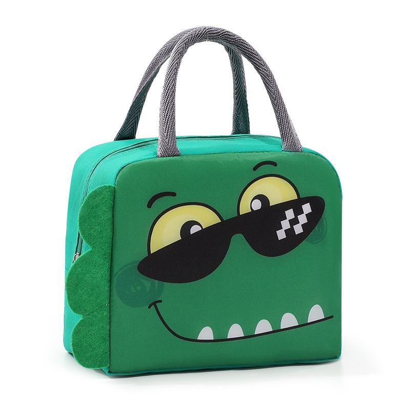 Cartoon Insulated Lunch Bag Oxford Fabric Thermal Lunch Box Tote Case Handheld Meal Bag for Picnic Freshness Ice Pack