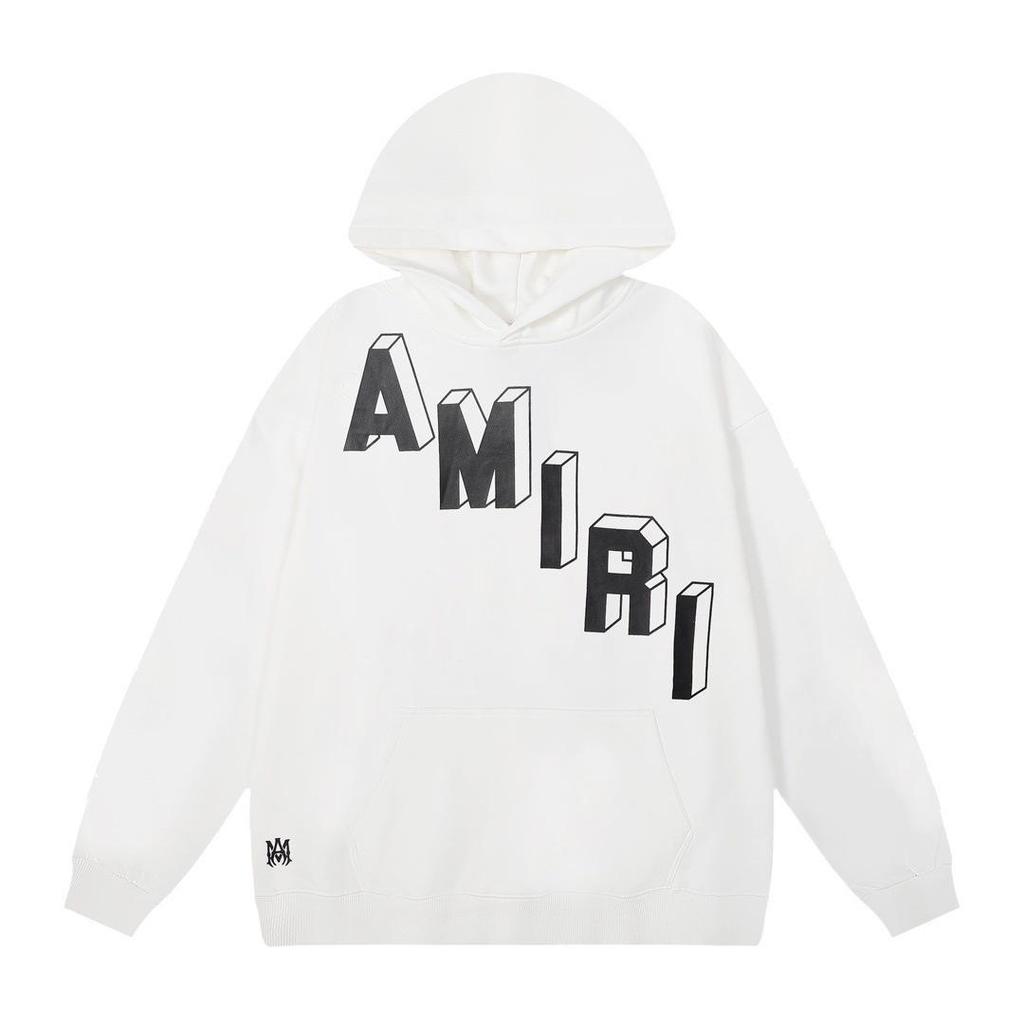 Men's Hooded Sweatshirt - American Trend, Letter Print, Cotton Terry Cloth