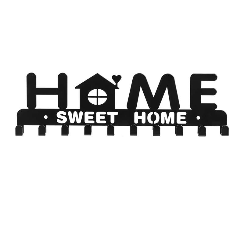 Home Love Form Schlüsselanhänger Wandmontiertes Eingangsorganisator-Regal mit Haken, Bohren nicht erforderlich, Geeignet für Wohnzimmer Heimdekoration