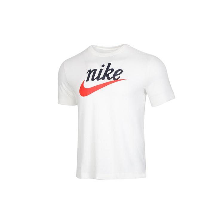 Nike Sportswear Heritage Alphabet Logo Printing Short Sleeve White Men s CK2382-133 XL