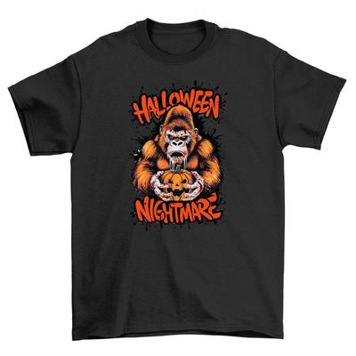 Halloween242 Gorilla Pumpkin T Shirt Spooky And Ape Solutely Hilarious Unise