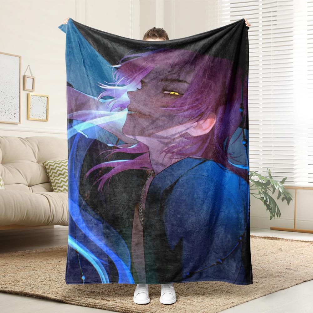 KPop Demon Hunters The fantasy world on the blanket: Anime characters and cute pet patterns keep warm and warm