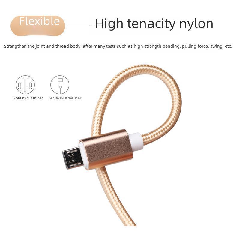 Apple, iPhone & Android Type-C Nylon Braided Charging Cable 2A