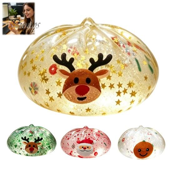 Lustige Quetschspielzeuge für Teenager Glitzer Brötchen Stressabbau Spielzeug, Weiches TPR Langsam Aufgehend Sensorisch Weihnachten Geburtstagsgeschenke Kinder Fidget Spielzeug Angstabbau,