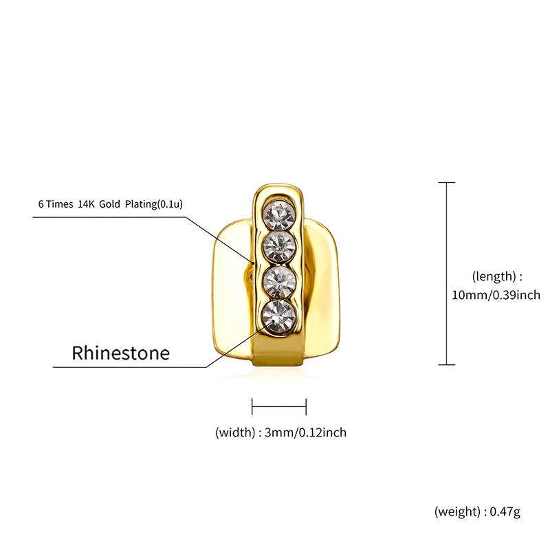Yeni Hip Hop Diş Izgaraları Erkek Kadın Buzlu Boş Çift Diş Kapağı Diş Izgarası Punk Rapçi Kapağı Cadılar Bayramı Cosplay