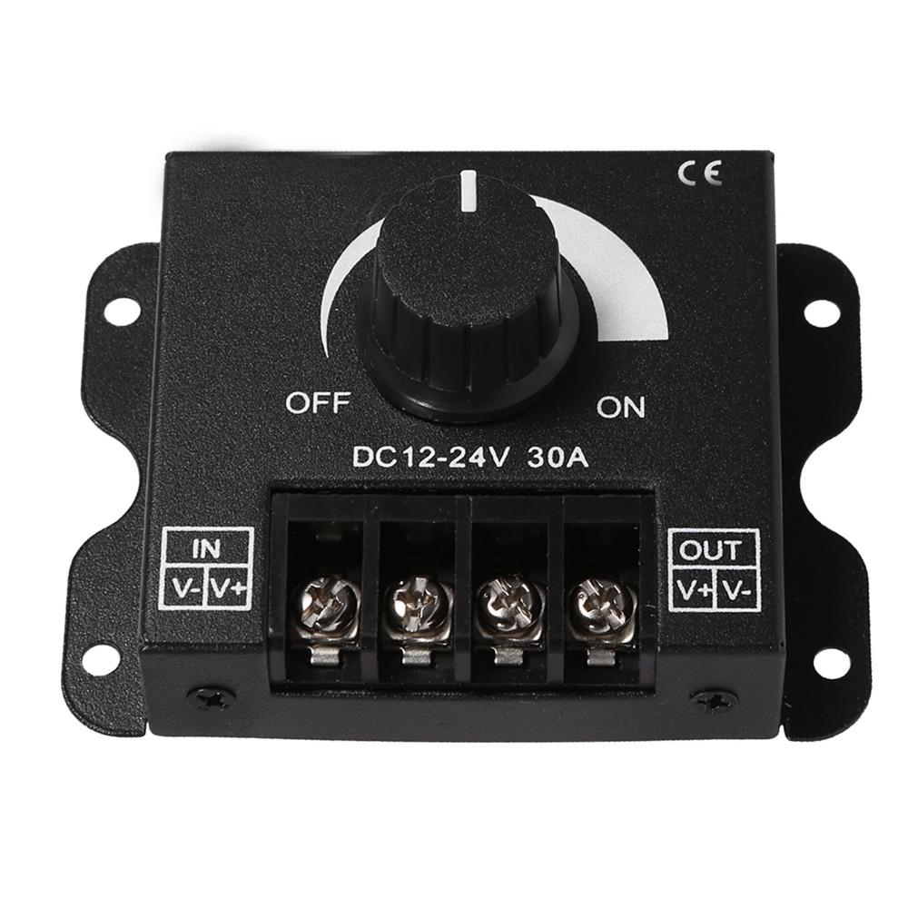 Metal LED Strip Light Controller 30A Current PWM Dimming Controller  Strip Light