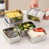 Stainless Steel Food Storage Container with Airtight Lid BPA-Free Lunch Box for Meal Prep Freezer Fridge Safe Stackable Airtight Vegetable Keeper for