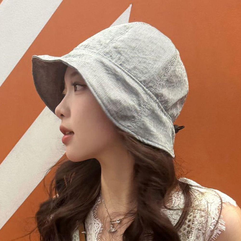 Fashion Breathable Fisherman Hat Foldable Adjustable Bucket Hat Big Eave Summer Hat Women