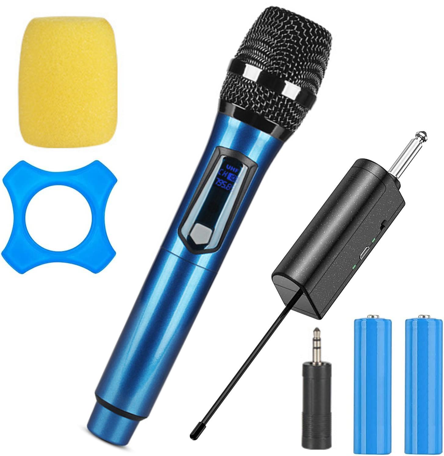 

Professional Wireless Microphone Rechargeable Handheld Dynamic Karaoke Microphone Home Party Stage Performance Singing Mic синій
