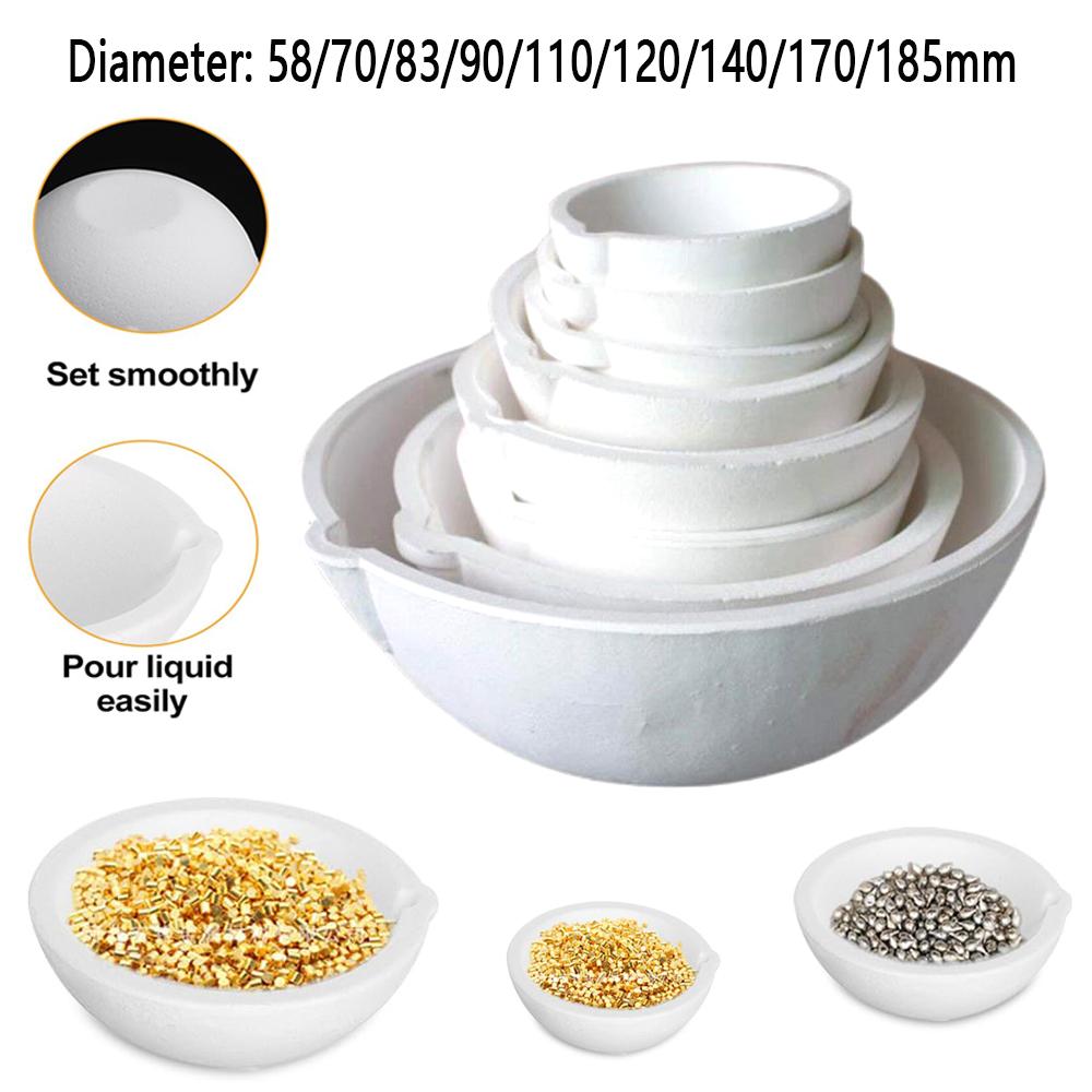 1/4pcs 100g-5000g High Temperature Quartz Silica Smelting Crucible Smelting Casting Refined Golden Silver Jewelry Casting Tools